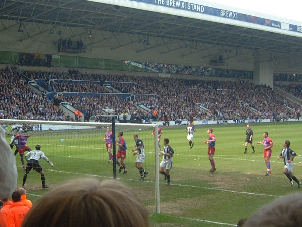 Palace defend another West Brom attack.