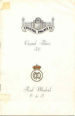 Palace v Real Madrid programme