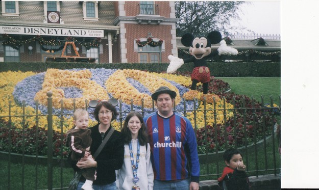 Gareth Richards and the family at Disneyland