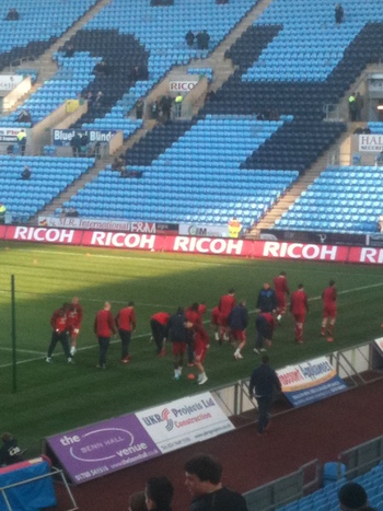 Blurry pic of the lads training