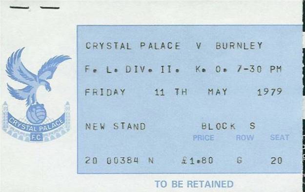 Burnley 1979 Ticket - dave clark 5