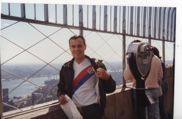 Fireball Phill at The Empire State Building in 1985