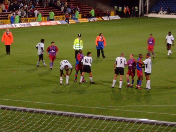 The players at the end of the game