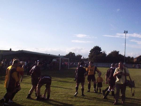 Players take to the pitch