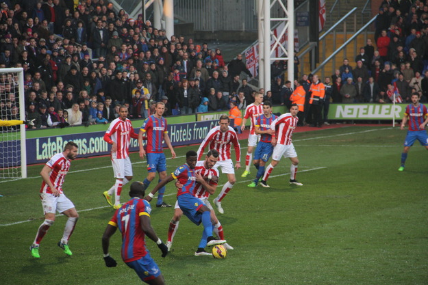 Wilfried Zaha in action.