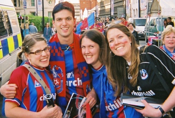 Ross and girls after the match