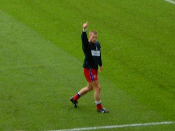 Dean Austin acknowledges the crowd