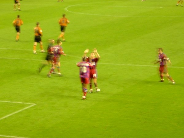 Clinton Morrison is congratulated after scoring