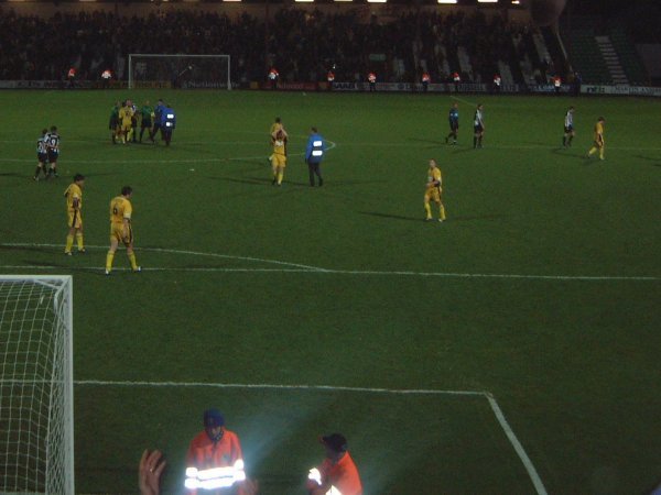 The match finishes with Palace losing 1-0