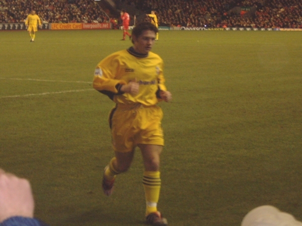 Tommy Black about to take a corner for Palace