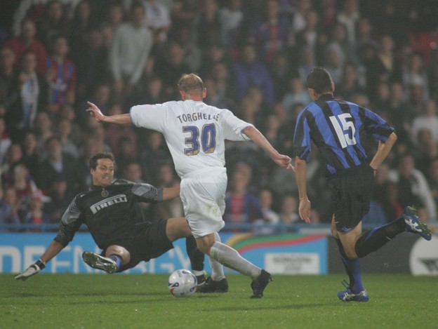 Sandor Torghelle attempts to round the keeper