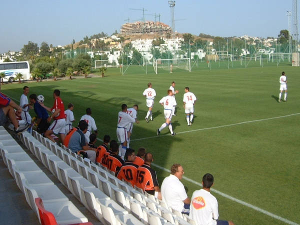 Players take to the pitch