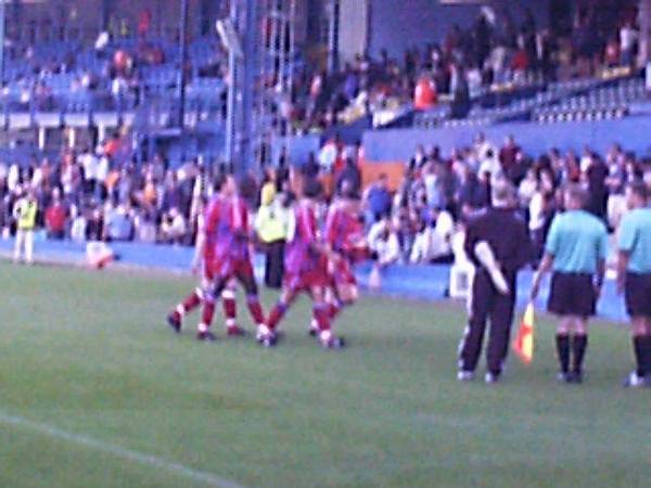 Players head towards the tunnel at Half Time