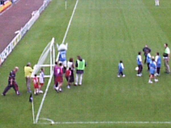 The kids have their go at Half time