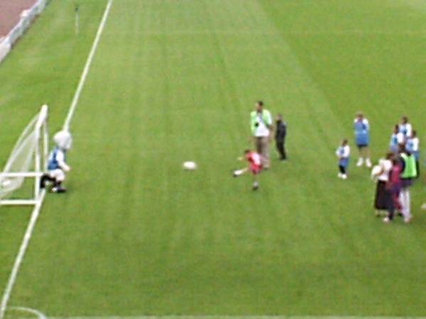 Palace youngster strikes the ball