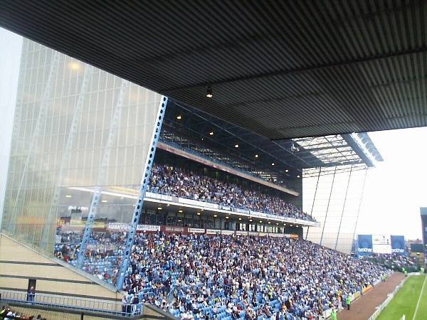 View of the Man City fans at half time