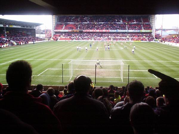Fans get ready for the match to kickoff