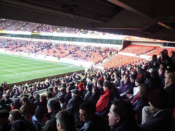 View of the Palace fans watching the game