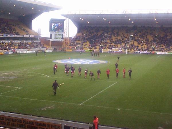 Palace players warmup before the start of the match