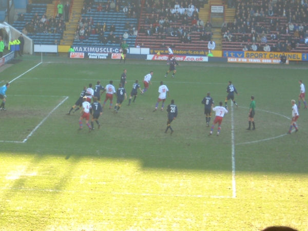 Match action during the first half of the match