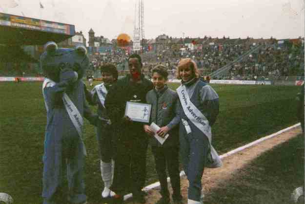 Trevor aka Bread Boy - Taken in 1987, when he was 11, and presented Ian Wright with his player of the year award