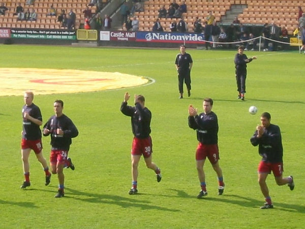 Aki, Shaun, Danny, Dougie and Hayden applaud the Palace fans