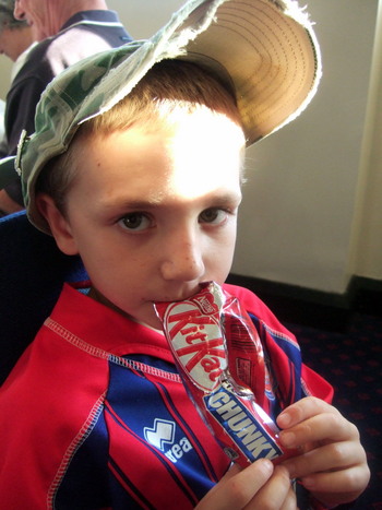 Jacob and his KitKat Chunky